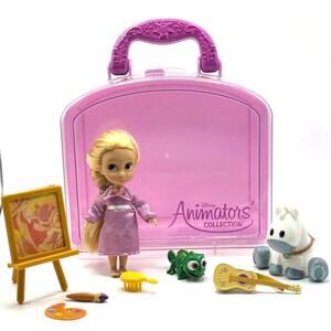 Disney Animators' Collection Tangled Rapunzel Mini Doll Play Set in Case